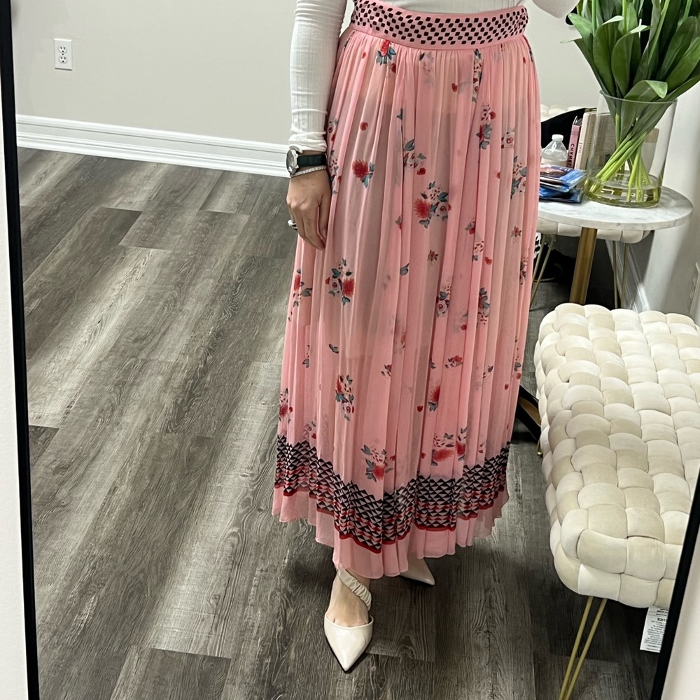 Philosophy bran new pink floral maxi skirt